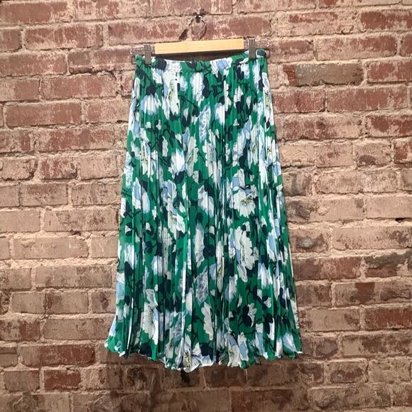 Anthropologie Maeve Roseanne Pleated Midi‎ Skirt Size Small - Picture 8 of 11
